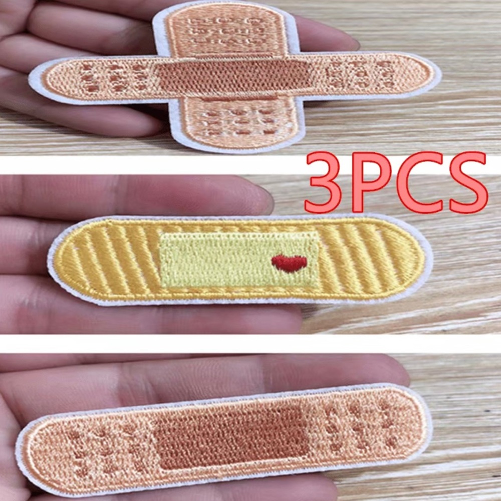 3pcs Cross Bandage Embroidery Repair Patches Bag Jacket Jeans‎ Iron On Parch